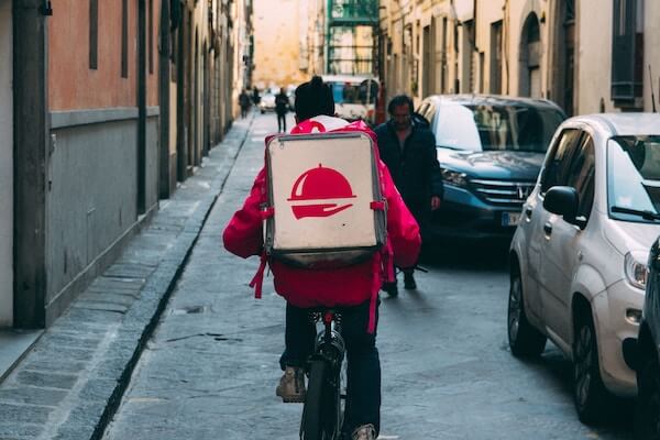 grubhub delivery biker backpack