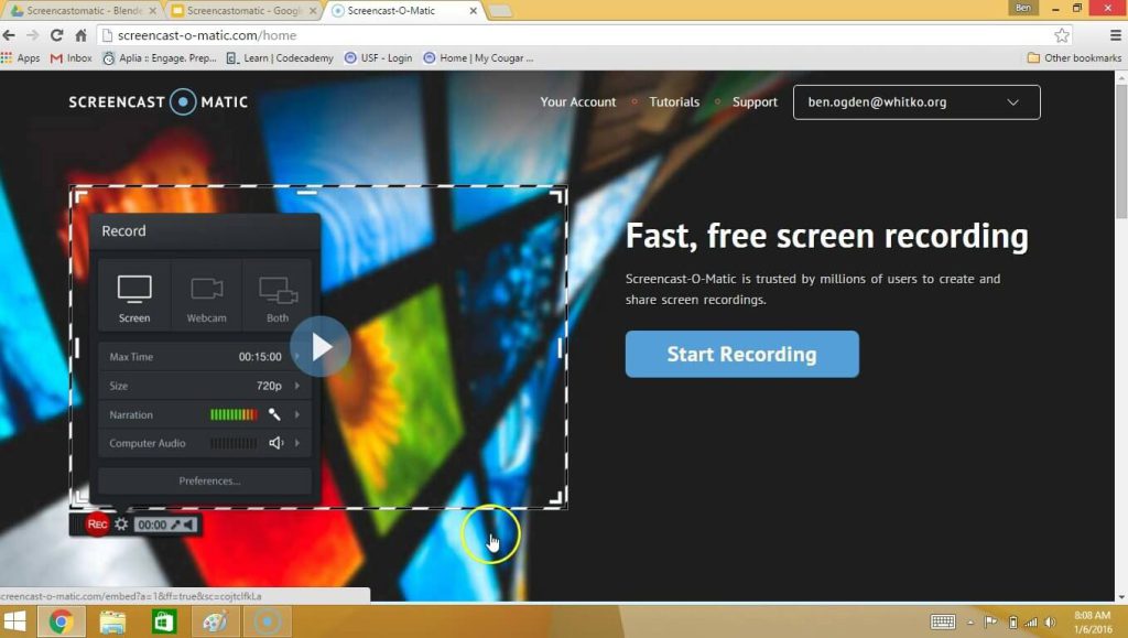 Free screen recording software for Udemy teachers