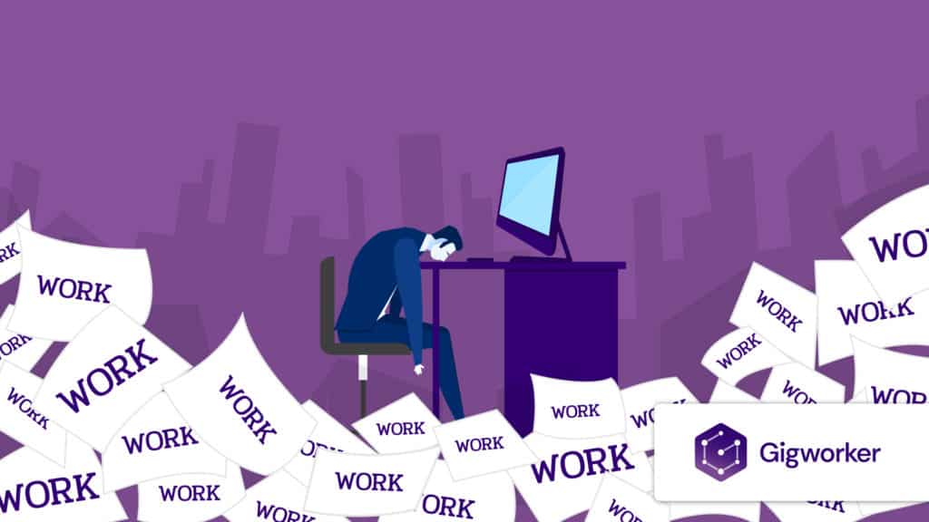 vector graphic showing an illustration of i hate my job