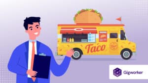 vector graphic showing an illustration ofof a food truck to show how to start a food truck business