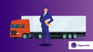 vector graphic showing an illustration of how to start a trucking business with one truck