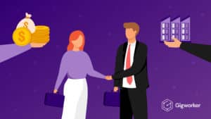 vector graphic showing an illustration of people shaking hands after knowing which best business to buy