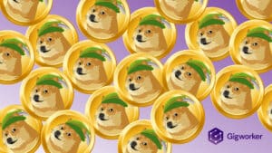 vector graphic showing an illustration of how to sell dogecoin on robinhood