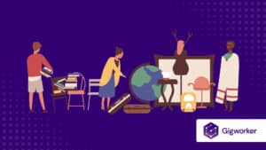 vector graphic showing an illustration of people in a room with antiques graphics to show how to sell antiques