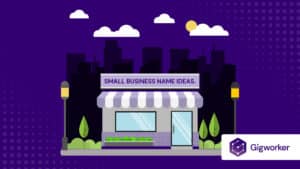 vector graphic showing an illustration of a business related to small business name ideas