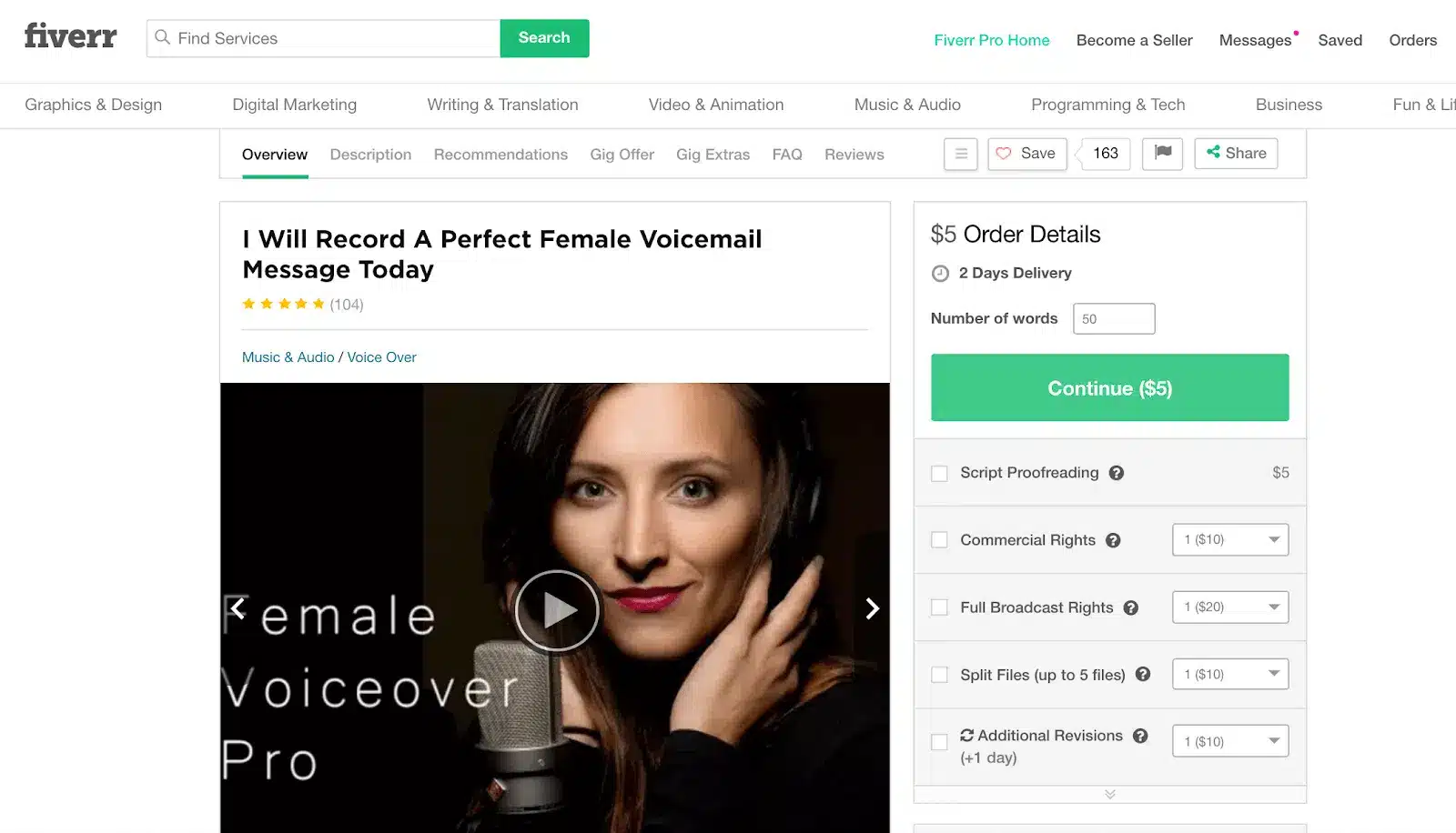 screenshot of how to get started on fiverr as a customer